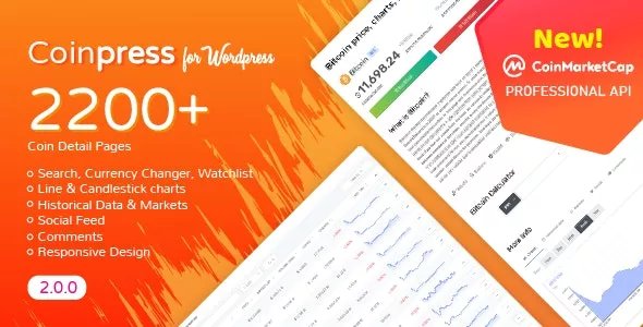 Coinpress - Cryptocurrency Pages for WordPress v2.3.1