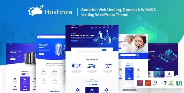 Hostinza - Isometric Domain & WHMCS Web Hosting WordPress Theme v2.9.5