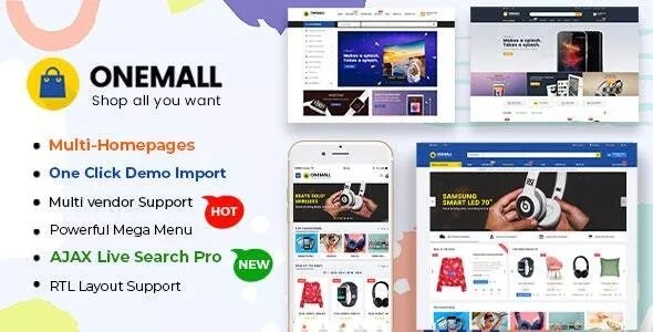 OneMall - eCommerce MarketPlace WooCommerce WordPress Theme (Mobile Layouts Included) v1.9.1.2