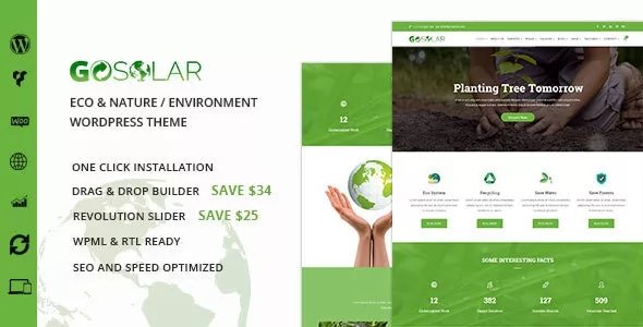 GoSolar v1.3.0 - Eco Environmental & Nature WordPress Theme