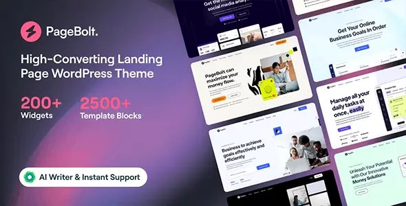 PageBolt - Landing Page WordPress Theme v2.1.1