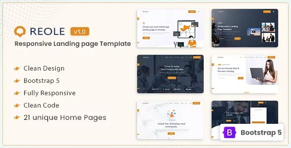 Reole - Responsive Landing Page Template