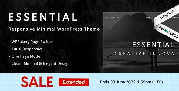 Essential - Responsive Minimal WordPress Theme