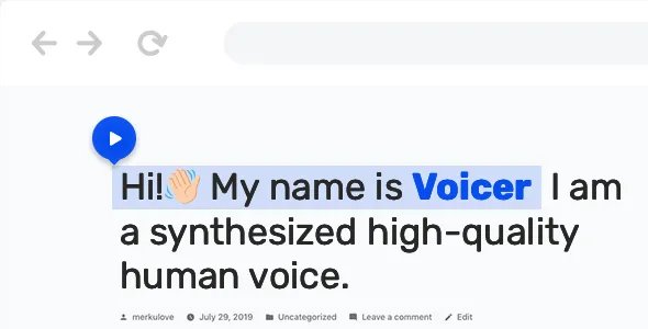Voicer - Text to Speech Plugin for WordPress v3.3.0