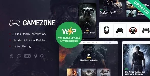 Gamezone - Video Gaming Blog & Esports Store WordPress Theme v1.1.11