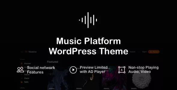 Waveme - Music Platform WordPress Theme v8.0