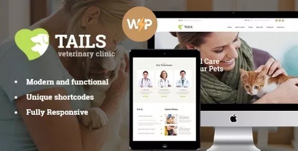 Tails - Veterinary Clinic, Pet Care & Animal WordPress Theme + Shop