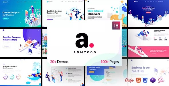 Agmycoo - Isometric Startup Creative Digital Agency WordPress Theme v2.3