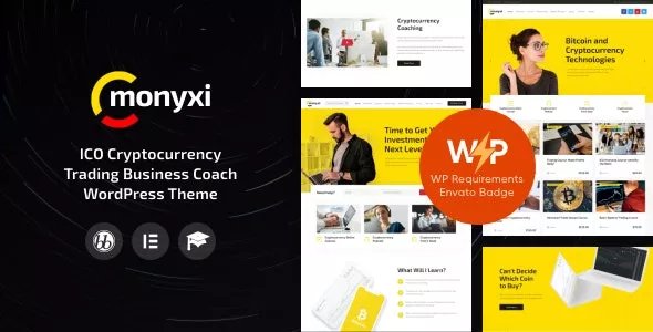 Monyxi - ICO Cryptocurrency Trading Business Coach WordPress Theme