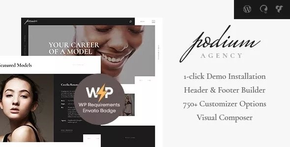 Podium - Fashion Model Agency WordPress Theme