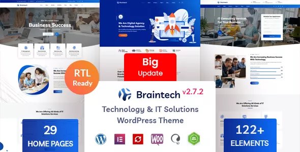 Braintech - Technology & IT Solutions WordPress Theme v2.7.2