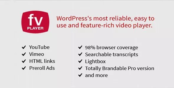 FV Player Pro - WordPress Video Player Plugin v7.4.45.727