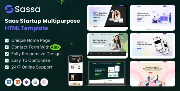 Sassa - Sass Startup Multipurpose HTML Template v1.0