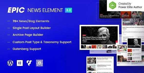Epic News Elements - News Magazine Blog Element &amp; Blog Add Ons for Elementor &amp; WPBakery Page Builder v2.3.7