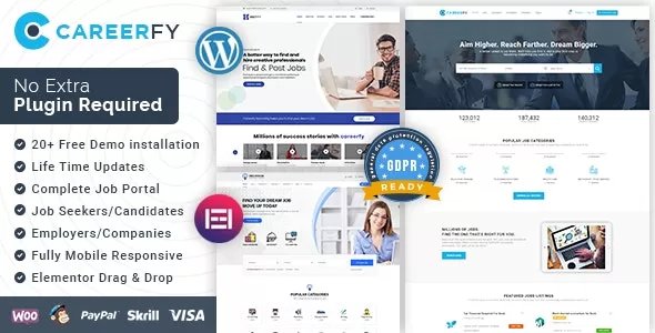 Careerfy - Job Board WordPress Theme v10.1.1