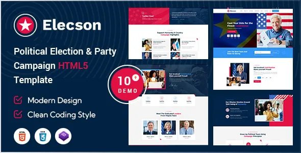 Elecson - Political Election Campaign and Party Candidate HTML5 Template v1.0