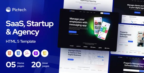 PicTech - Creative HTML5 Template for SaaS, Startup &amp; Agency v1.0