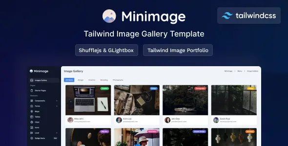 Minimage - Tailwind Image Gallery Setup HTML Template v1.0