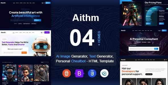 Aithm - AI Agency &amp; Futuristic Startup HTML Template