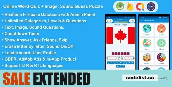 Online Word Quiz + Image Guess + Sound Guess Puzzle Game for Android v2.7