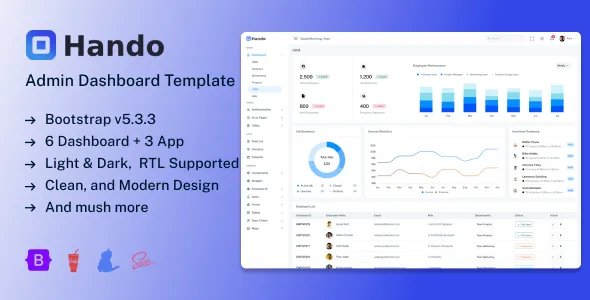 Hando - Bootstrap 5 Admin &amp; Dashboard Template