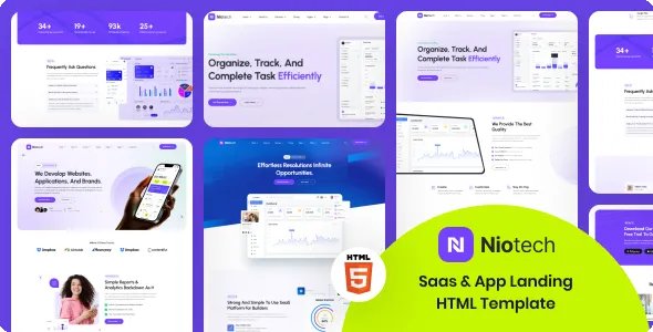 Niotech - Saas &amp; App Landing Page Template