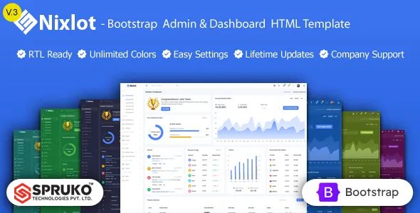 Nixlot - Bootstrap Admin &amp; Dashboard HTML Template v3.0