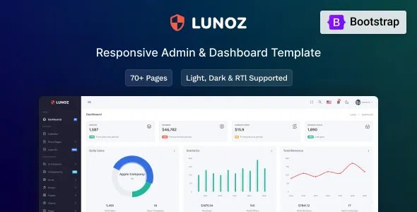 Lunoz - Admin &amp; Dashboard Template v2.0