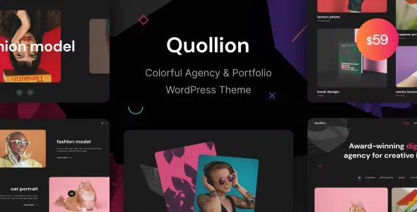 Quollion - Colorful Agency &amp; Portfolio WordPress Theme v1.0.4