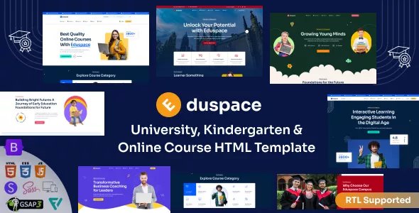 Eduspace - Online Course, Education &amp; University HTML Template