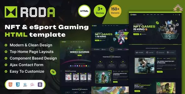 Roda - NFT Gaming &amp; eCommerce HTML Template