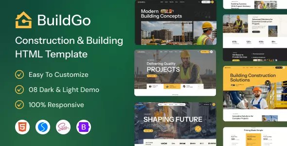 BuildGo - Construction &amp; Building HTML Template