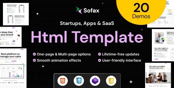 Sofax - Saas &amp; Startup Html Template v1.0