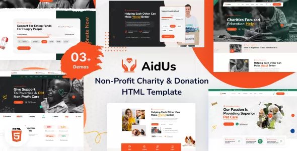 AidUs - Fundraising &amp; Charity HTML Template