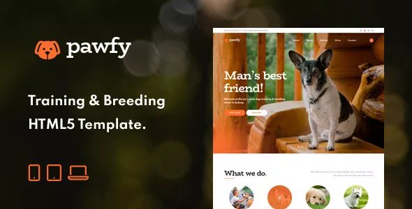 Pawfy - Dog Grooming &amp; Breeding HTML Template