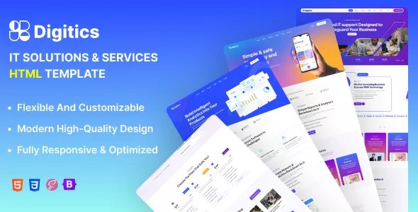 Digitics - Creative Digital Agency &amp; Tech Firm Template