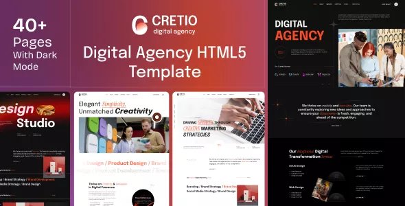 Cretio - Digital Agency HTML Template