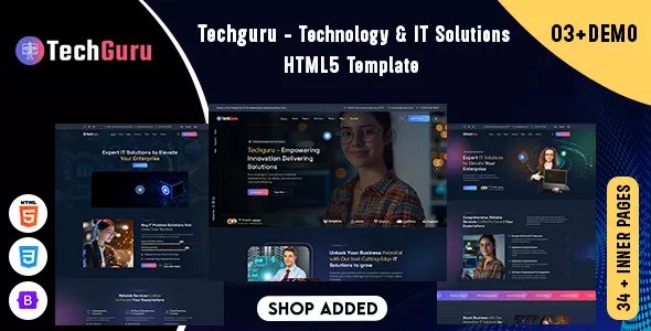 Techguru - Technology &amp; IT Solutions HTML5 Template
