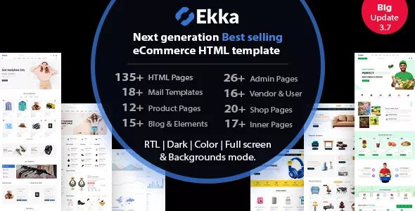 Ekka - Ecommerce HTML Template + Admin Dashboard v3.7