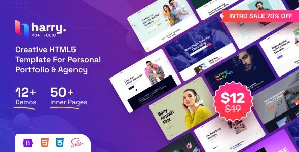Harry - Creative HTML5 Template For Personal Portfolio &amp; Agency + RTL