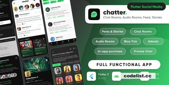 Chatter - Ultimate Social Media with Chat Rooms, Posts, Stories - 27 December 2024
