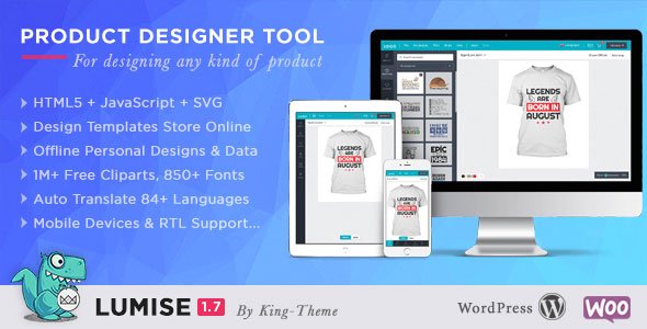 Lumise Product Designer v1.8 - WooCommerce WordPress