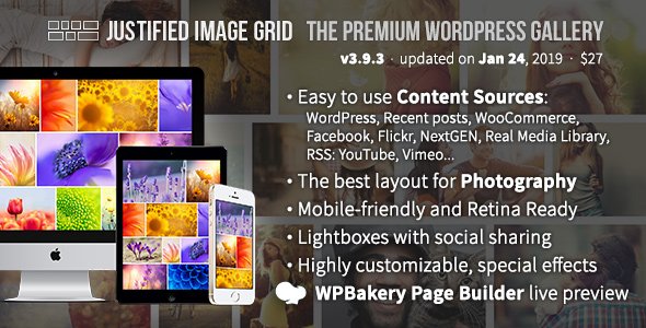 Justified Image Grid v3.9.7 - Premium WordPress Gallery