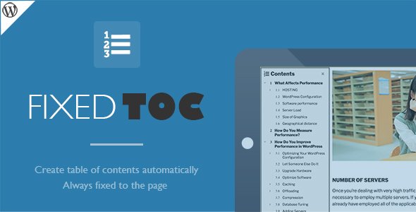 Fixed TOC v3.1.18 - table of contents for WordPress plugin