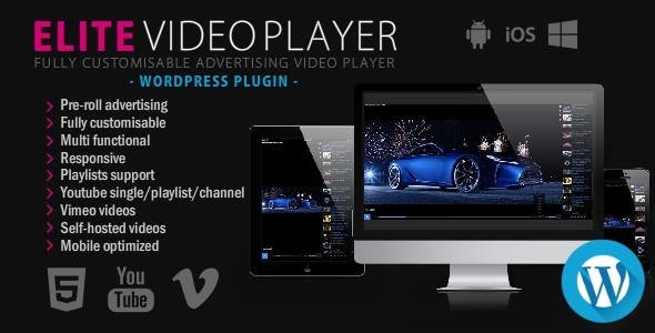 Elite Video Player v6.1 - WordPress plugin
