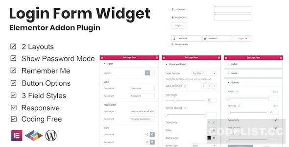 Login Form Widget Elementor Addon Plugin v1.0.0