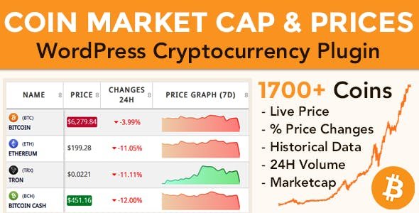 Coin Market Cap &amp; Prices v5.3 - WordPress Cryptocurrency Plugin
