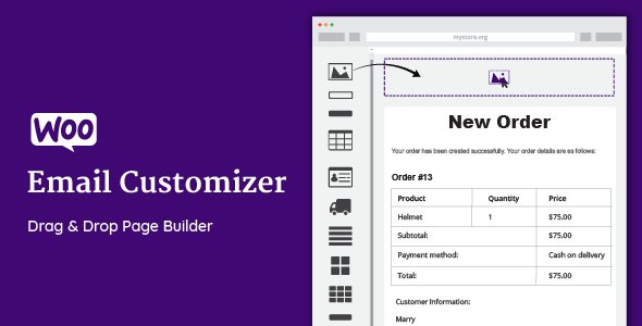 WooCommerce Email Customizer with Drag and Drop v1.5.15