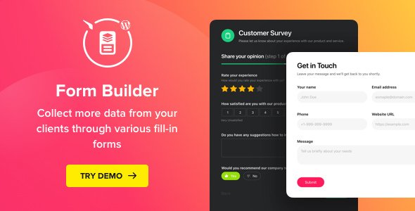 Form Builder v1.5.1 - WordPress Form plugin