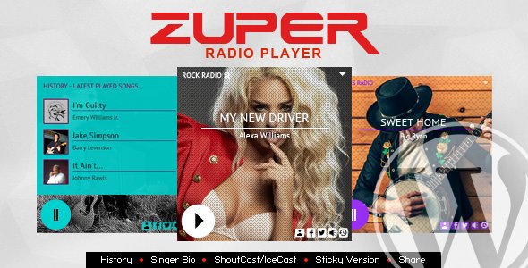 Zuper v2.2.1 - Shoutcast and Icecast Radio Player With History